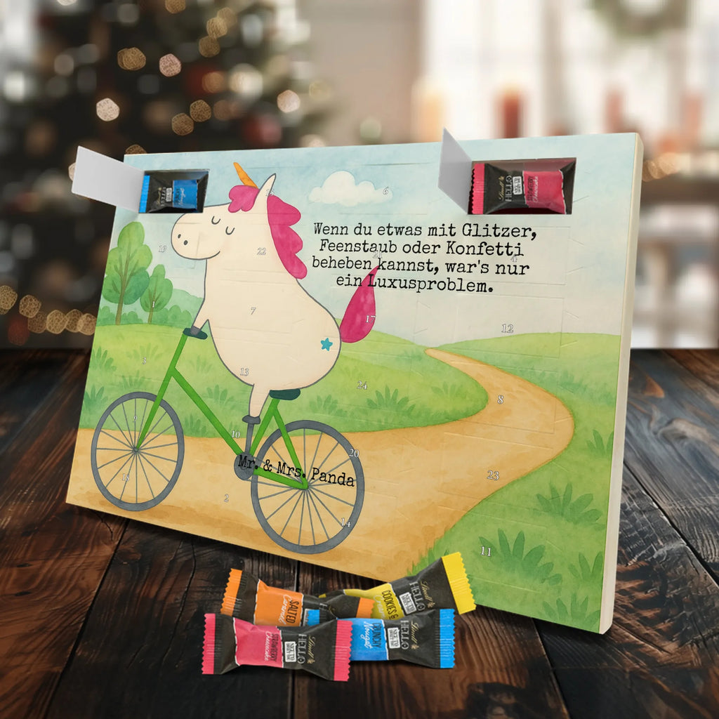 Chocolate advent calendar unicorn cyclist Design wheel, confetti, fairy dust, cycling, present, love affliction, cyclist gift, grief, luxury problem