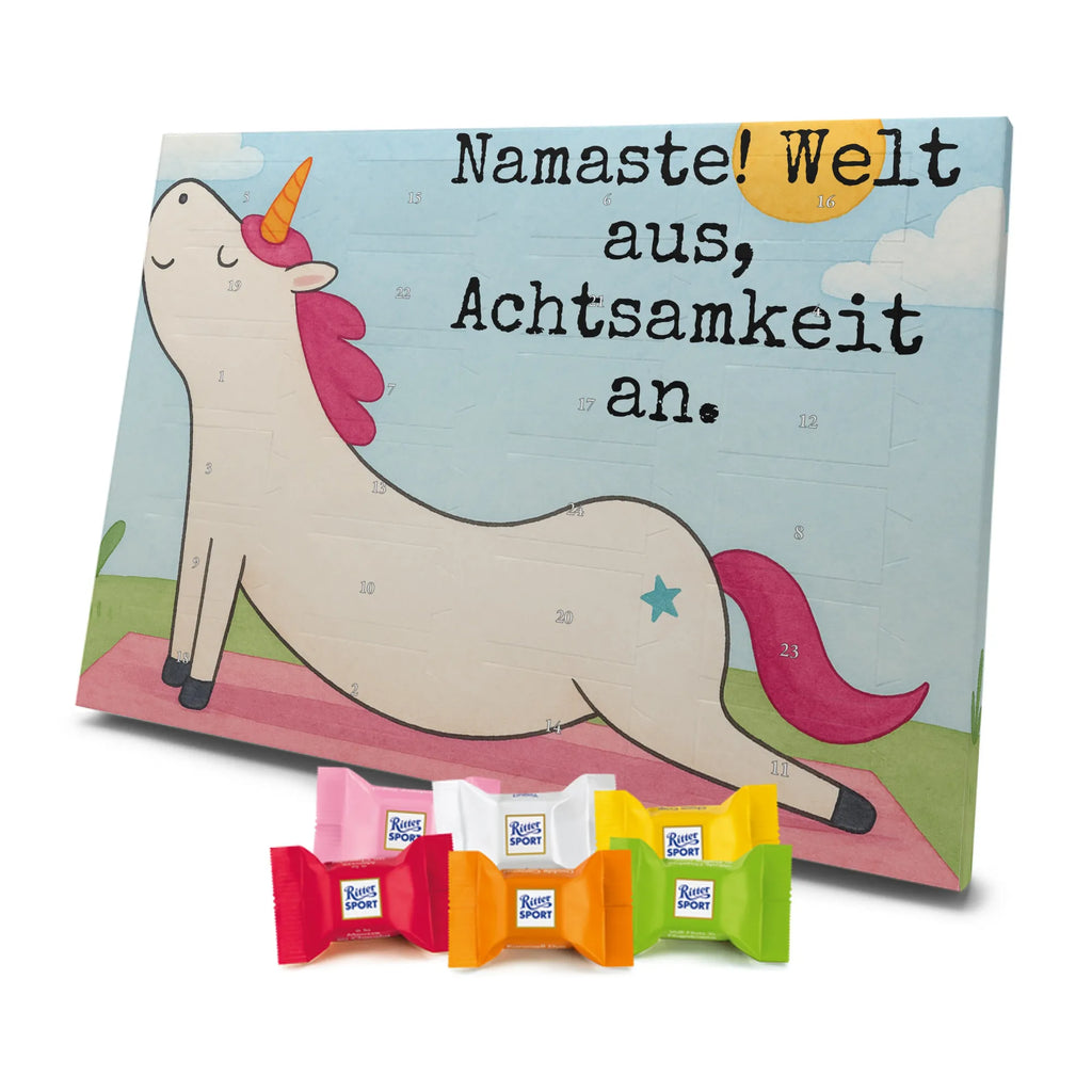 Chocolate advent calendar unicorn yoga Design gift, present, mindfulness, sports, sweet, relaxation