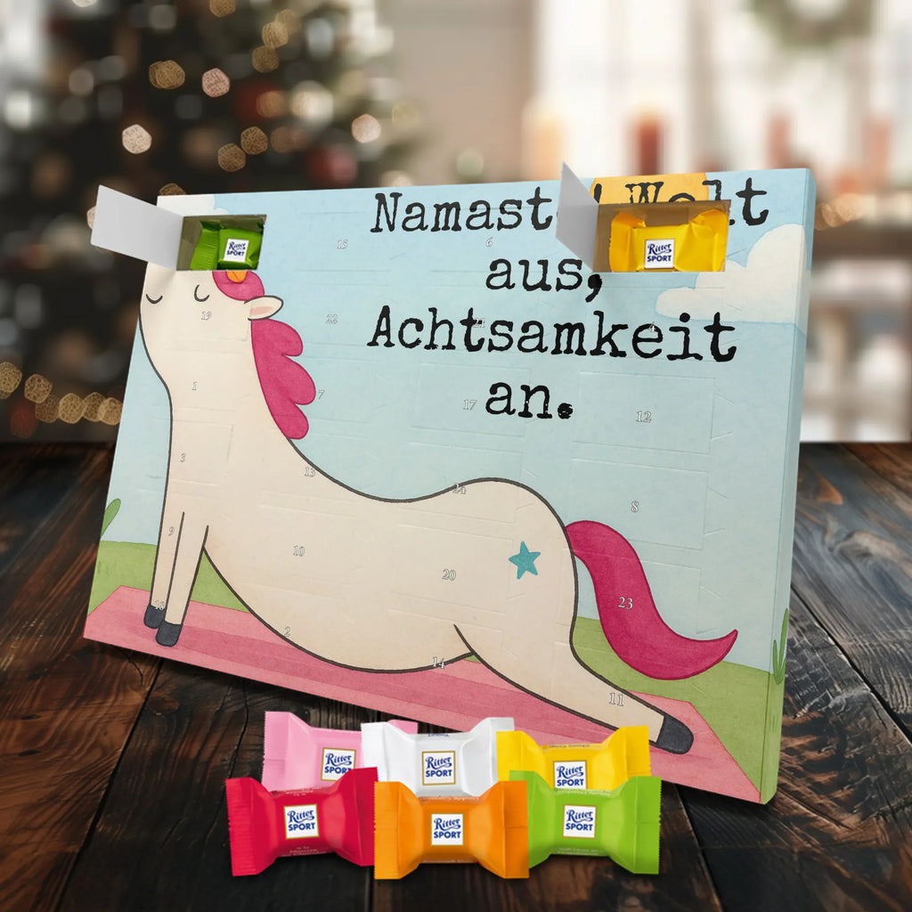 Chocolate advent calendar unicorn yoga Design gift, present, mindfulness, sports, sweet, relaxation