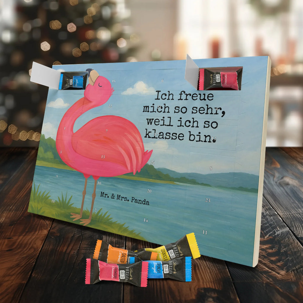 Chocolate advent calendar flamingo Proud Design children, gifts, gift idea, funny sayings, pink bird, bird of paradise, red, flamingo decoration, gift pink, adults, flamingo fans, vacation, unusual gifts in pink, pink gifts, girls gifts, small gifts, Caribbean feeling, self-love, proud, friend, best friend, joy, self-acceptance, daughter
