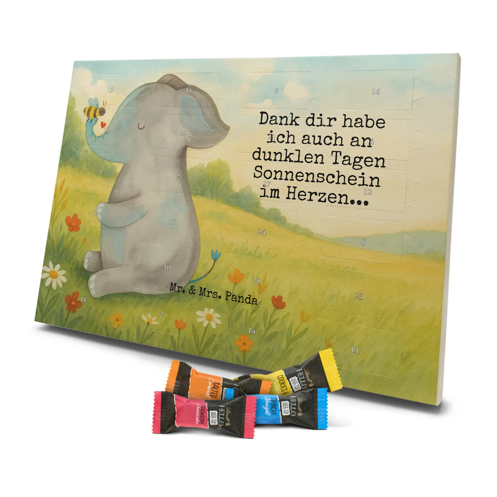 Chocolate advent calendar elephant bee Design card, gift ideas, gifts, small animals, cute, cute animal motives, hand drawn, funny sayings, good mood, special gifts, animal lover, anniversary, wedding gift, proof of love, marriage proposal, love saying, elephant, love gift