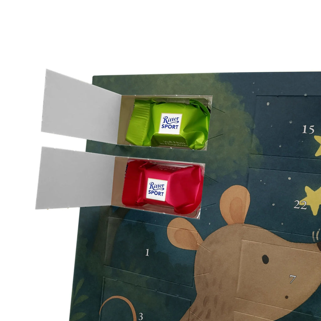Chocolate advent calendar Mouse Stars Design card, gift ideas, gifts, small animals, cute, cute animal motives, hand drawn, funny sayings, good mood, special gifts, animal lover, birthday, child, baptism, baptism gift, birth, hope, child birthday, first child, wish, stars, Mouse, pregnancy