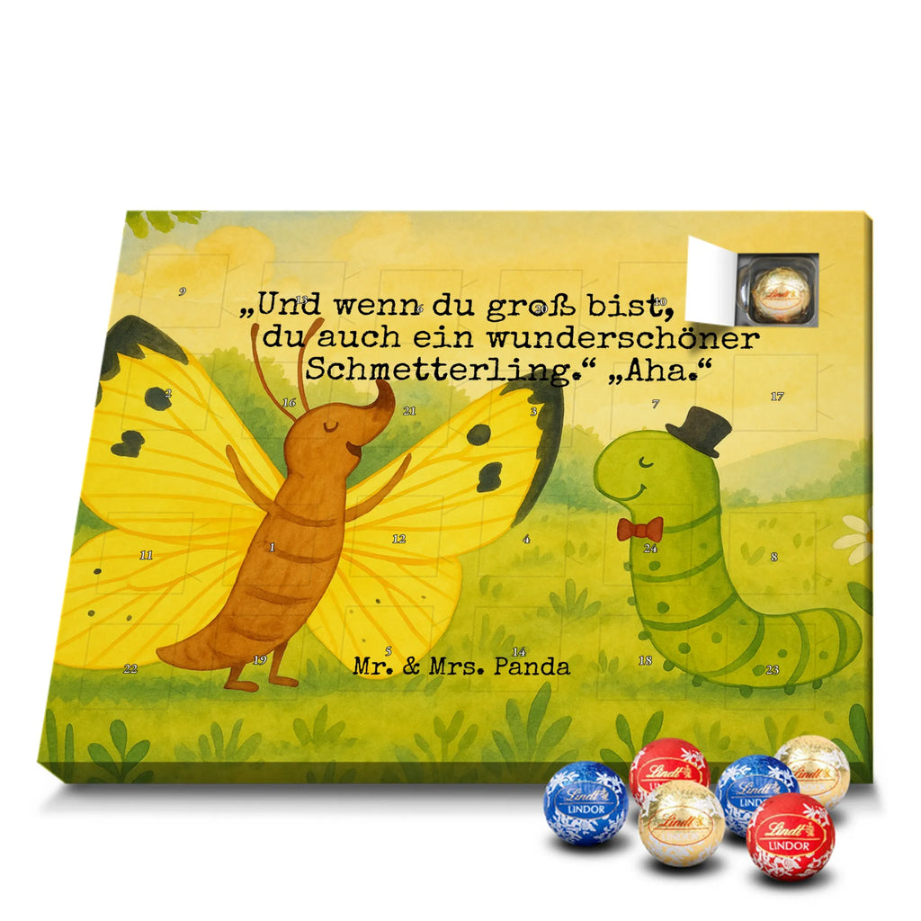 Chocolate advent calendar Caterpillar butterfly Design card, gift ideas, gifts, small animals, cute, cute animal motives, hand drawn, funny sayings, good mood, special gifts, animal lover, development, Caterpillar, butterfly, lemon butterfly, growing up, cocoon, hat, beauty