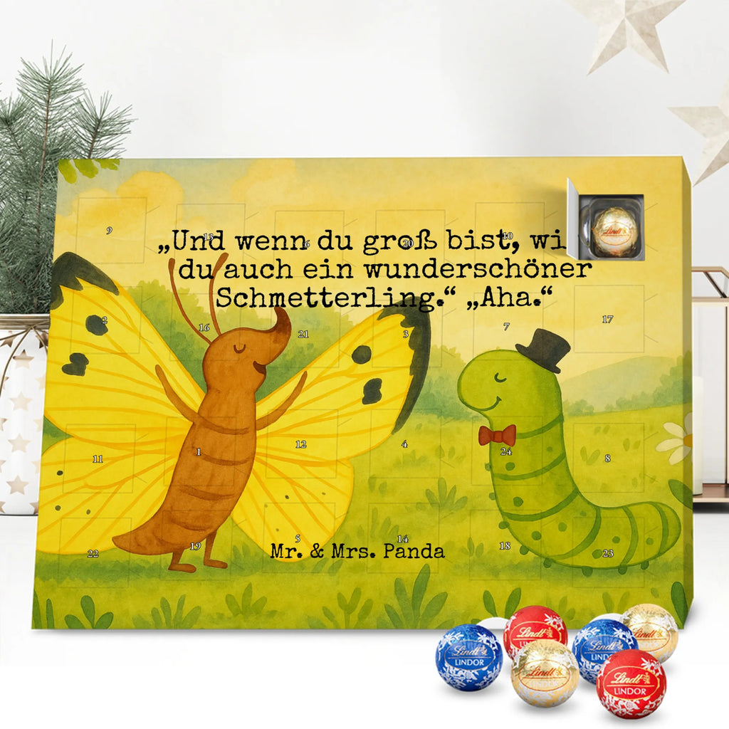 Chocolate advent calendar Caterpillar butterfly Design card, gift ideas, gifts, small animals, cute, cute animal motives, hand drawn, funny sayings, good mood, special gifts, animal lover, development, Caterpillar, butterfly, lemon butterfly, growing up, cocoon, hat, beauty