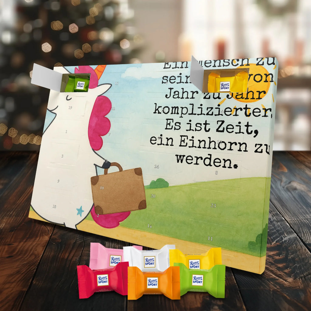 Chocolate advent calendar unicorn Suitcase Design adventure, suitcase, travel, holiday present, luggage, traveler gift