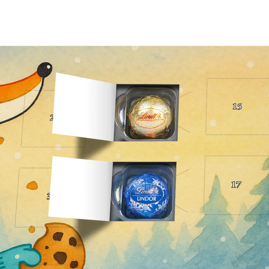 Chocolate advent calendar Fox biscuit Design animal lover, foxes, forest wildlife, clever as a fox, cookies, baking saying, kitchen decoration, christmas time, christmas present