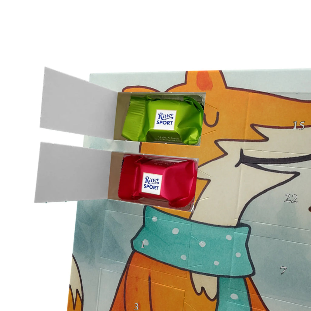 Chocolate advent calendar Fox biscuit Design animal lover, foxes, forest wildlife, clever as a fox, cookies, baking saying, kitchen decoration, christmas time, christmas present