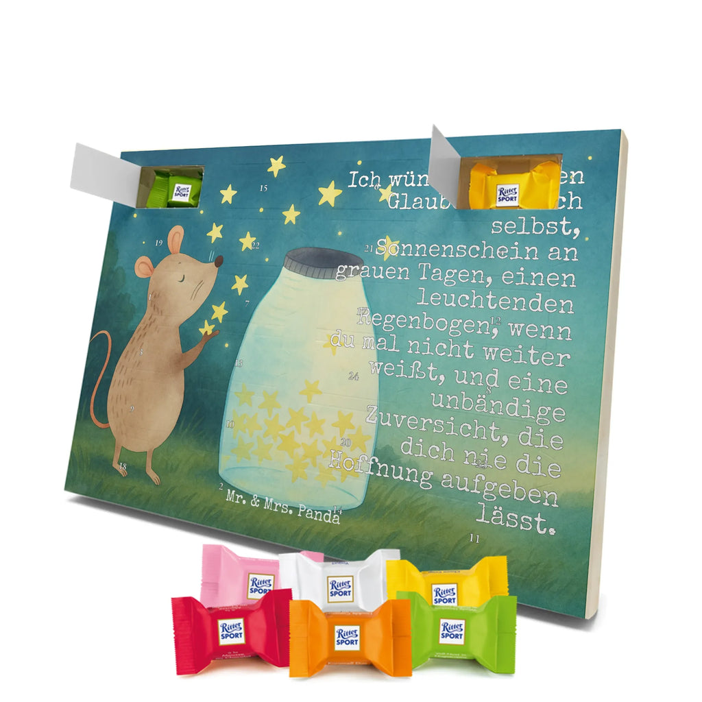 Chocolate advent calendar Mouse Stars Design card, gift ideas, gifts, small animals, cute, cute animal motives, hand drawn, funny sayings, good mood, special gifts, animal lover, birthday, child, baptism, baptism gift, birth, hope, child birthday, first child, wish, stars, Mouse, pregnancy