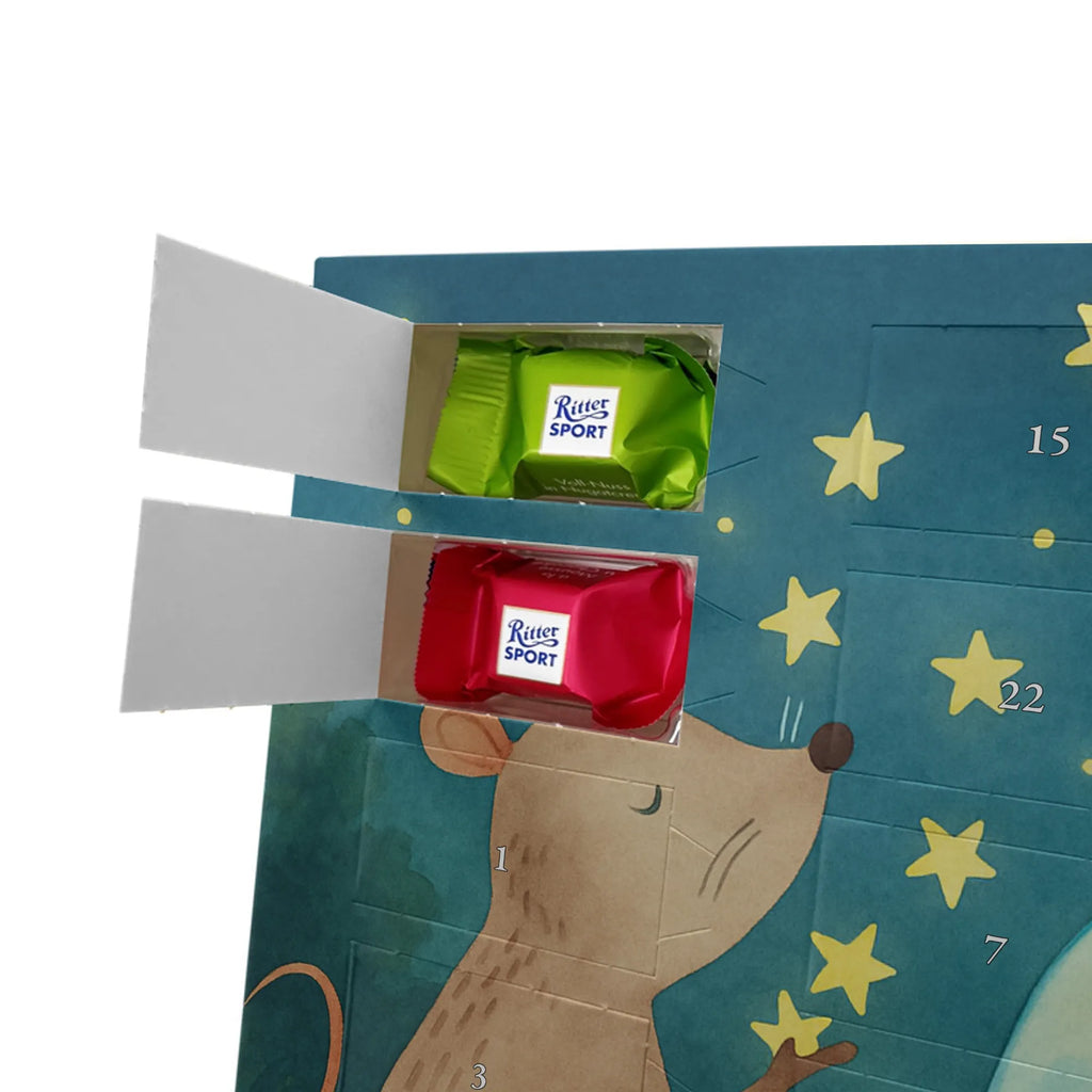 Chocolate advent calendar Mouse Stars Design card, gift ideas, gifts, small animals, cute, cute animal motives, hand drawn, funny sayings, good mood, special gifts, animal lover, birthday, child, baptism, baptism gift, birth, hope, child birthday, first child, wish, stars, Mouse, pregnancy