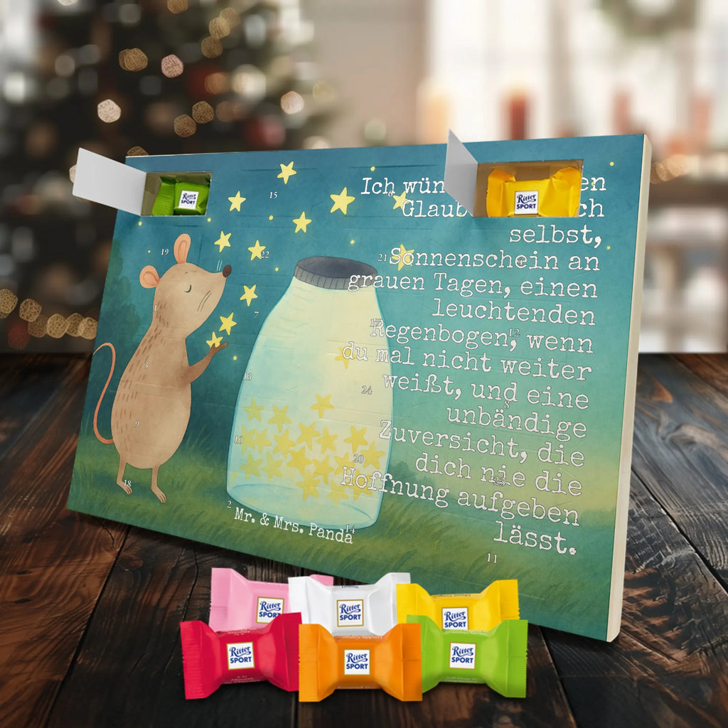 Chocolate advent calendar Mouse Stars Design card, gift ideas, gifts, small animals, cute, cute animal motives, hand drawn, funny sayings, good mood, special gifts, animal lover, birthday, child, baptism, baptism gift, birth, hope, child birthday, first child, wish, stars, Mouse, pregnancy