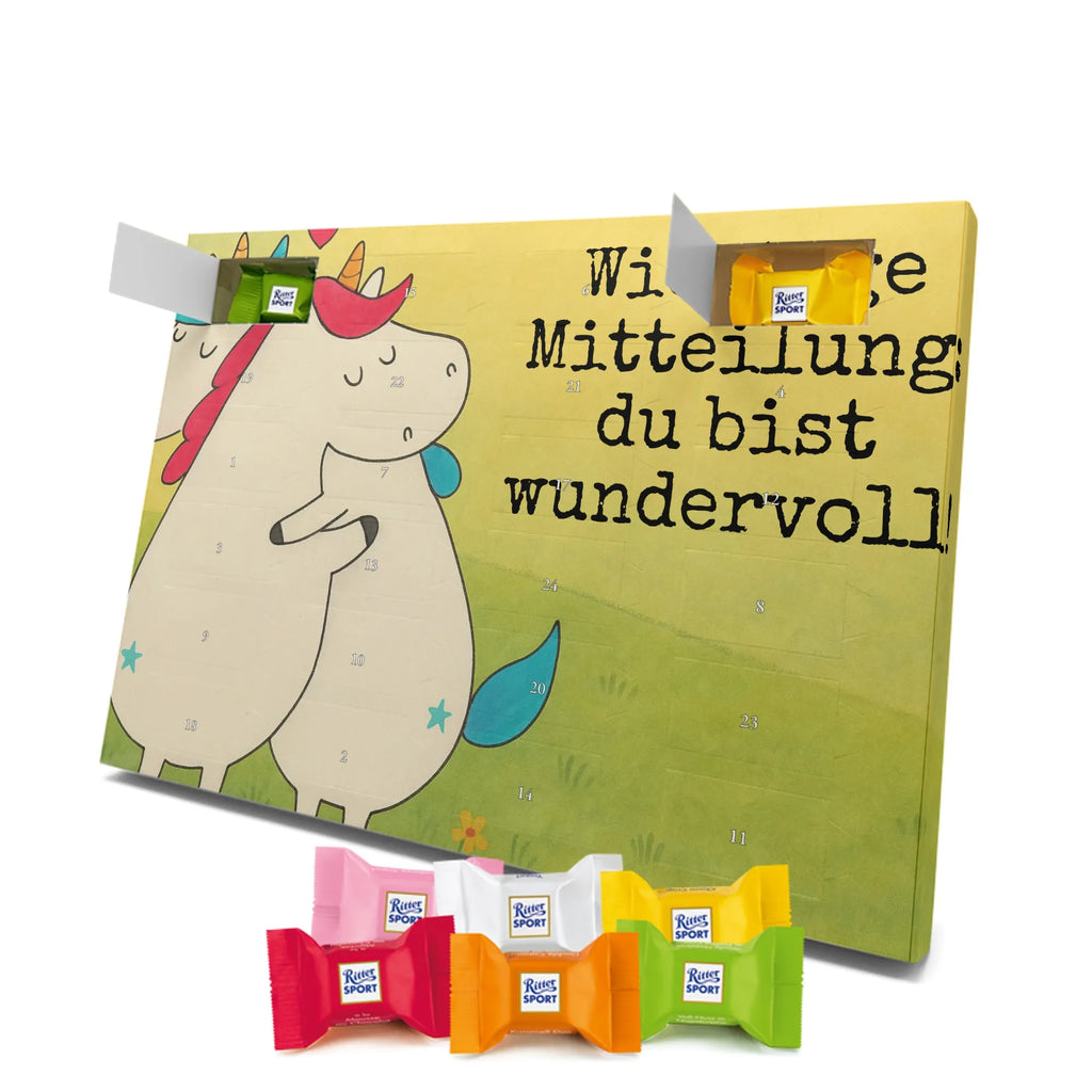 Chocolate advent calendar unicorn communication Design present, marriage, gift, witty, saying, valentine's day, Thank you