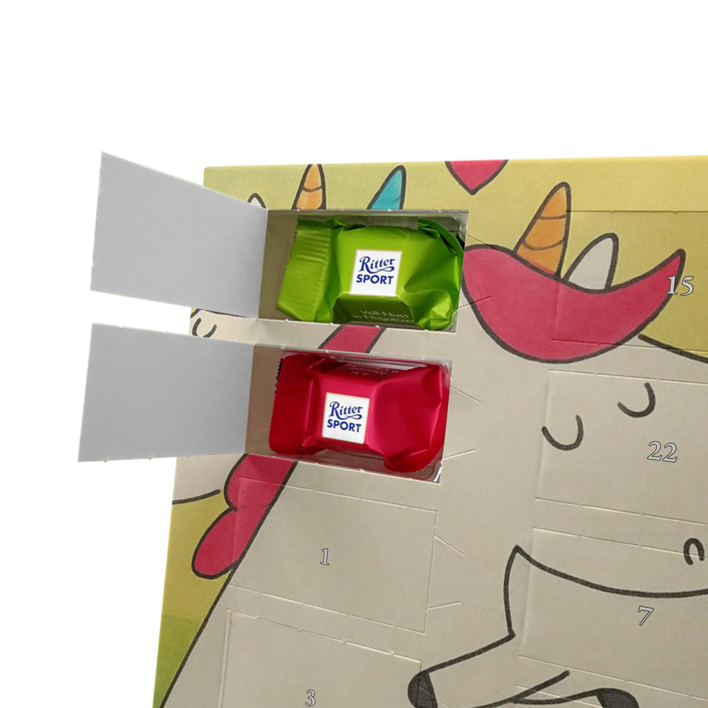 Chocolate advent calendar unicorn communication Design present, marriage, gift, witty, saying, valentine's day, Thank you