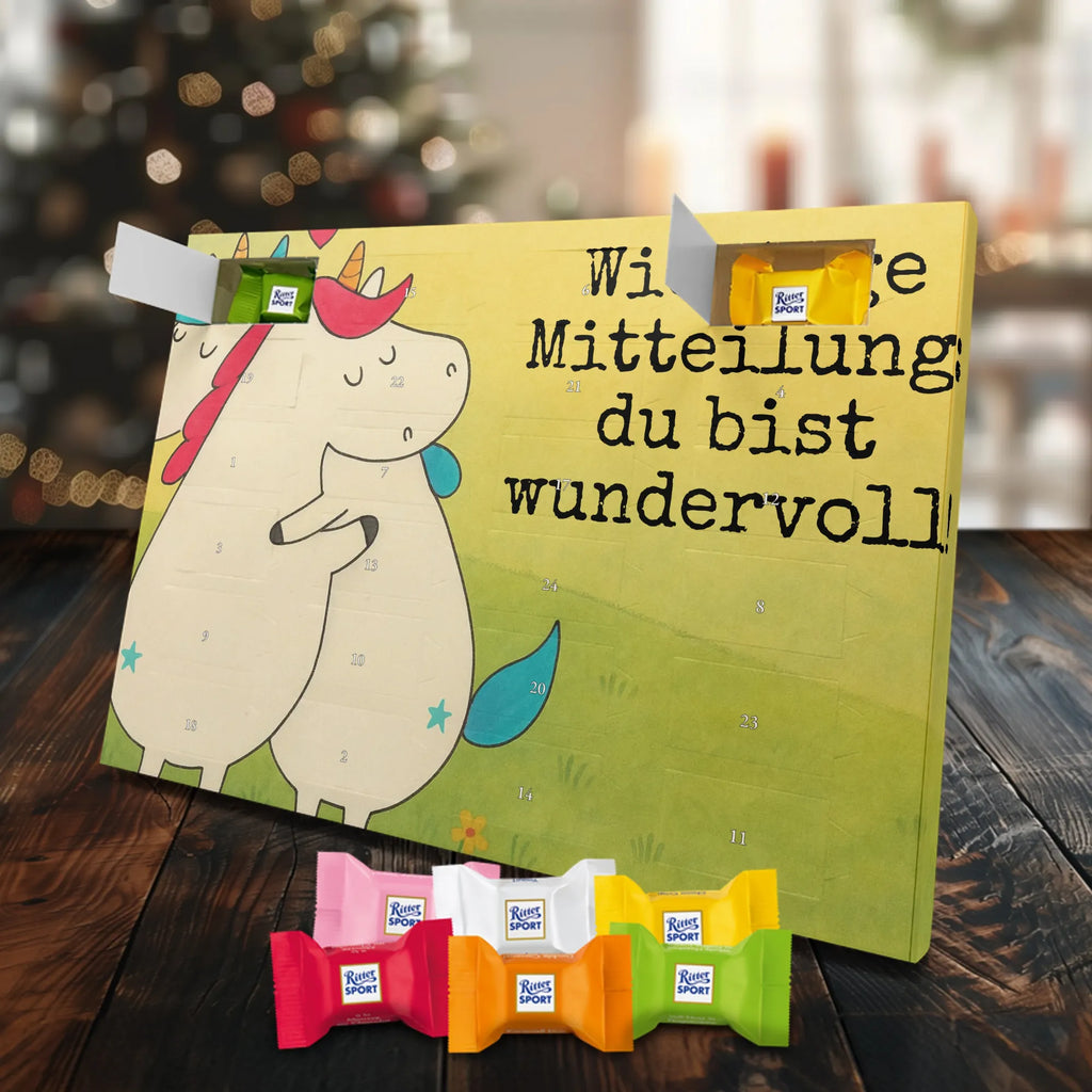 Chocolate advent calendar unicorn communication Design present, marriage, gift, witty, saying, valentine's day, Thank you