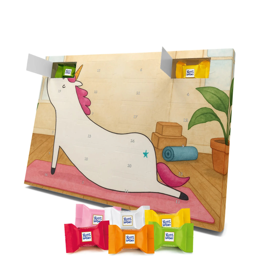 Chocolate advent calendar unicorn yoga Design gift, present, mindfulness, sports, sweet, relaxation