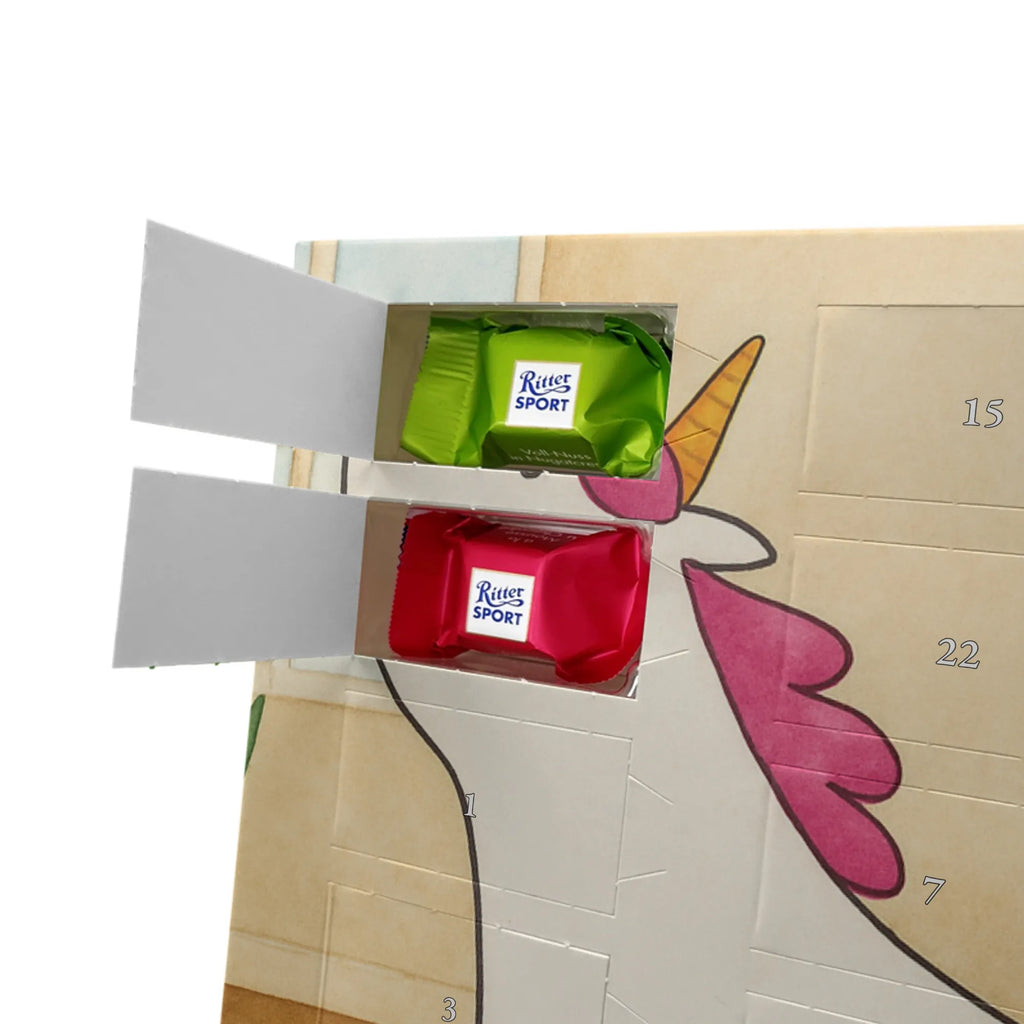 Chocolate advent calendar unicorn yoga Design gift, present, mindfulness, sports, sweet, relaxation