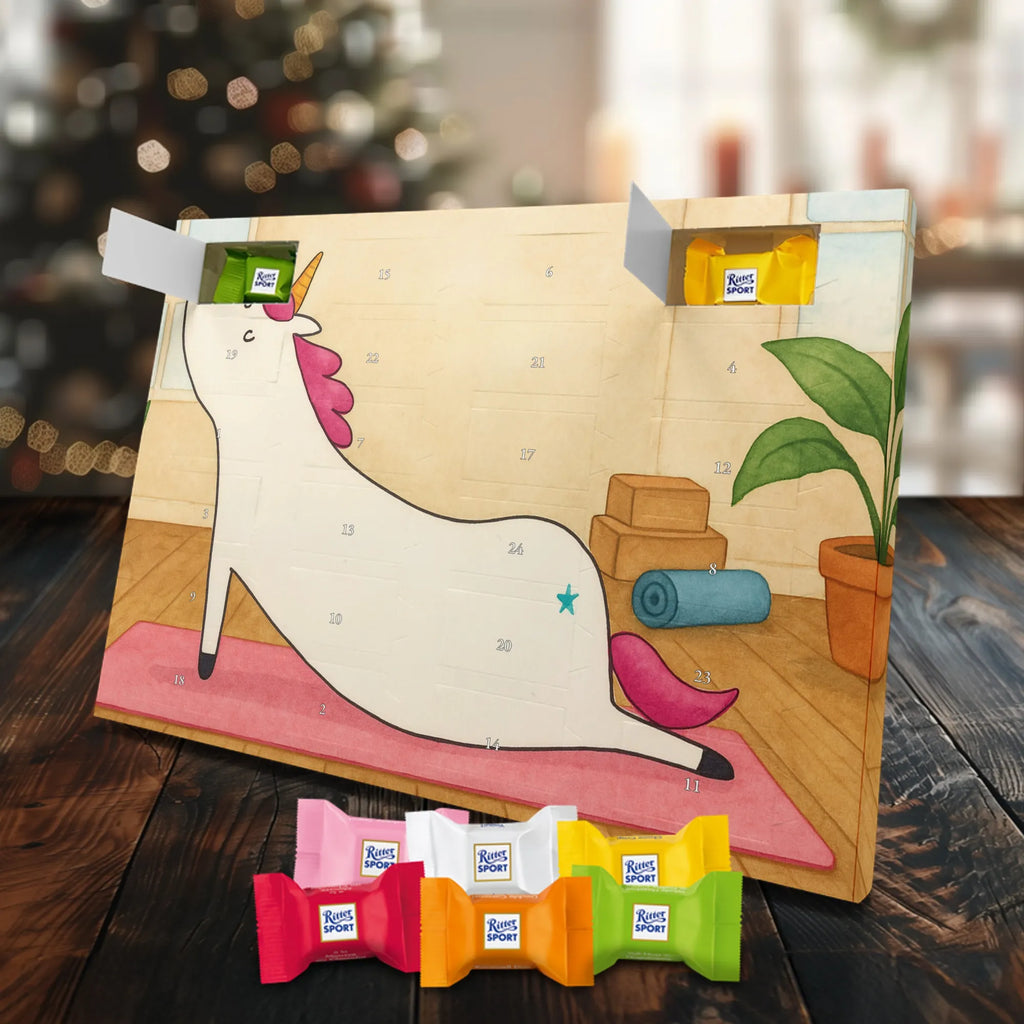 Chocolate advent calendar unicorn yoga Design gift, present, mindfulness, sports, sweet, relaxation