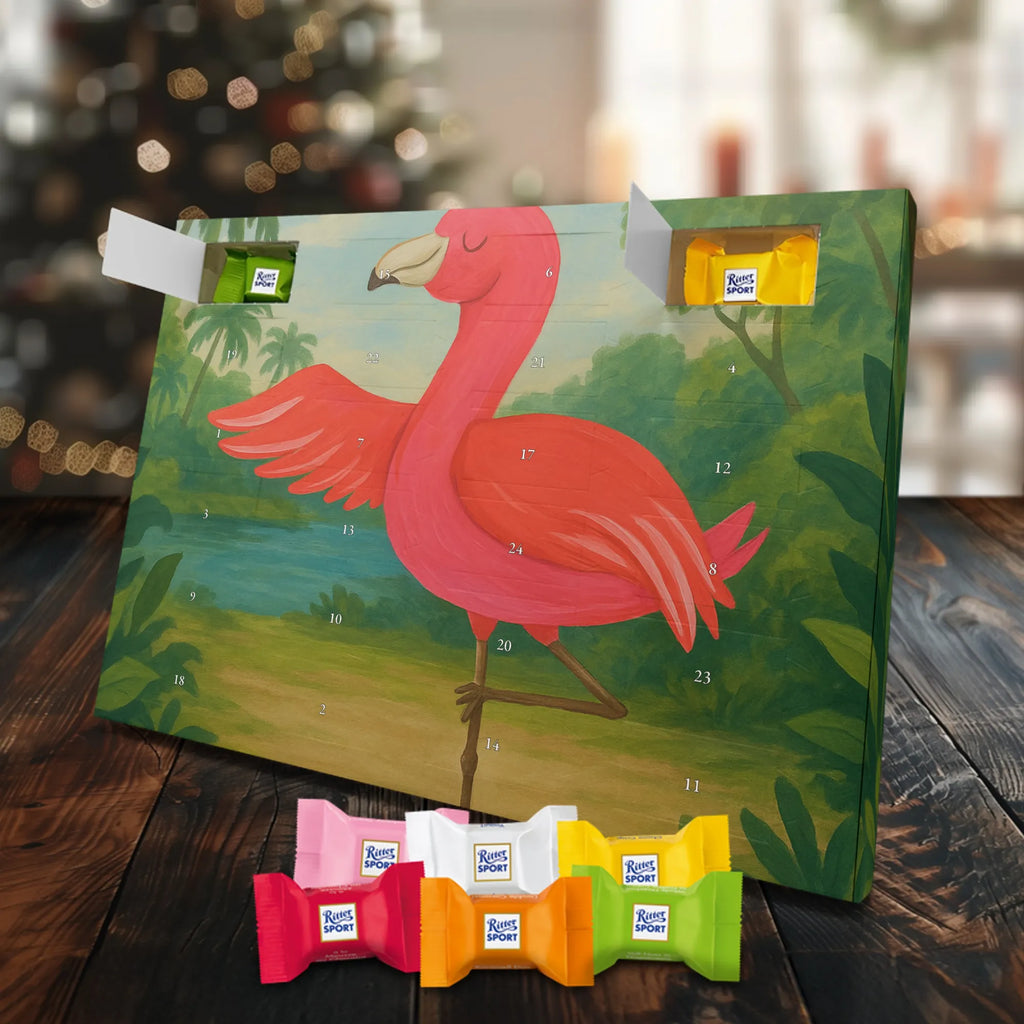 Chocolate advent calendar flamingo yoga Design children, gifts, gift idea, funny sayings, pink bird, bird of paradise, red, flamingo decoration, gift pink, adults, flamingo fans, vacation, unusual gifts in pink, pink gifts, girls gifts, small gifts, Caribbean feeling, relaxation, mindfulness, yoga exercise, bird, agitation, deep relaxation, anger