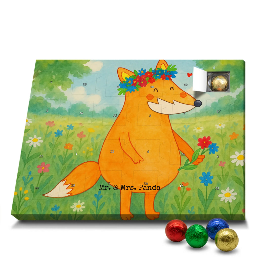 Chocolate advent calendar Fox Flower Design animal lover, foxes, forest wildlife, clever as a fox, joy, flower, fox girl, proof of love, girlfriend, flowers, self-love, flower girl, me, girlfriends
