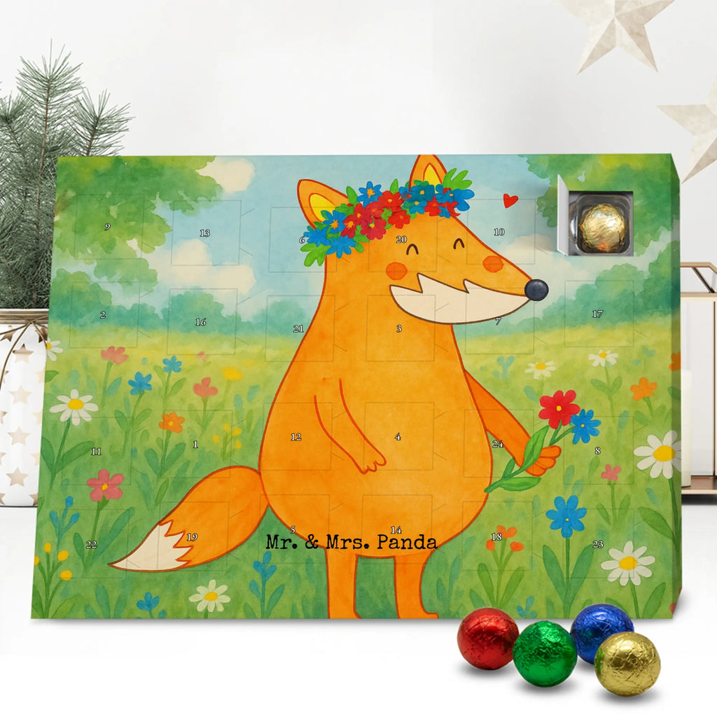 Chocolate advent calendar Fox Flower Design animal lover, foxes, forest wildlife, clever as a fox, joy, flower, fox girl, proof of love, girlfriend, flowers, self-love, flower girl, me, girlfriends