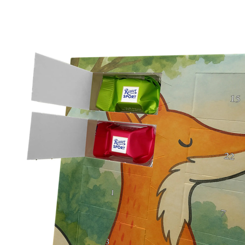Chocolate advent calendar foxes Love Design animal lover, foxes, forest wildlife, clever as a fox, couple, lovers, proof of love, fiancée, husband, girlfriend, marriage, wife, boyfriend