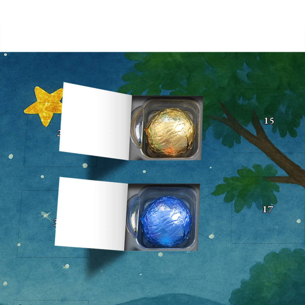 Chocolate advent calendar Pig Luck Design card, gift ideas, gifts, small animals, cute, cute animal motives, hand drawn, funny sayings, good mood, special gifts, animal lover, asterisks, stars, piglet, goals, lucky charm, Lucky bastard. Luck