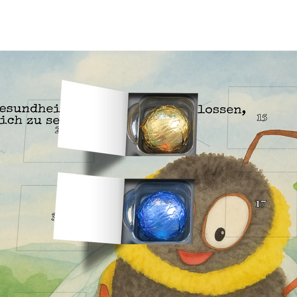 Chocolate advent calendar bumblebees shamrock Design card, gift ideas, gifts, small animals, cute, cute animal motives, hand drawn, funny sayings, good mood, special gifts, animal lover, bumblebee, saying happy, saying positive, saying beautiful, bee decoration, be happy, become happy