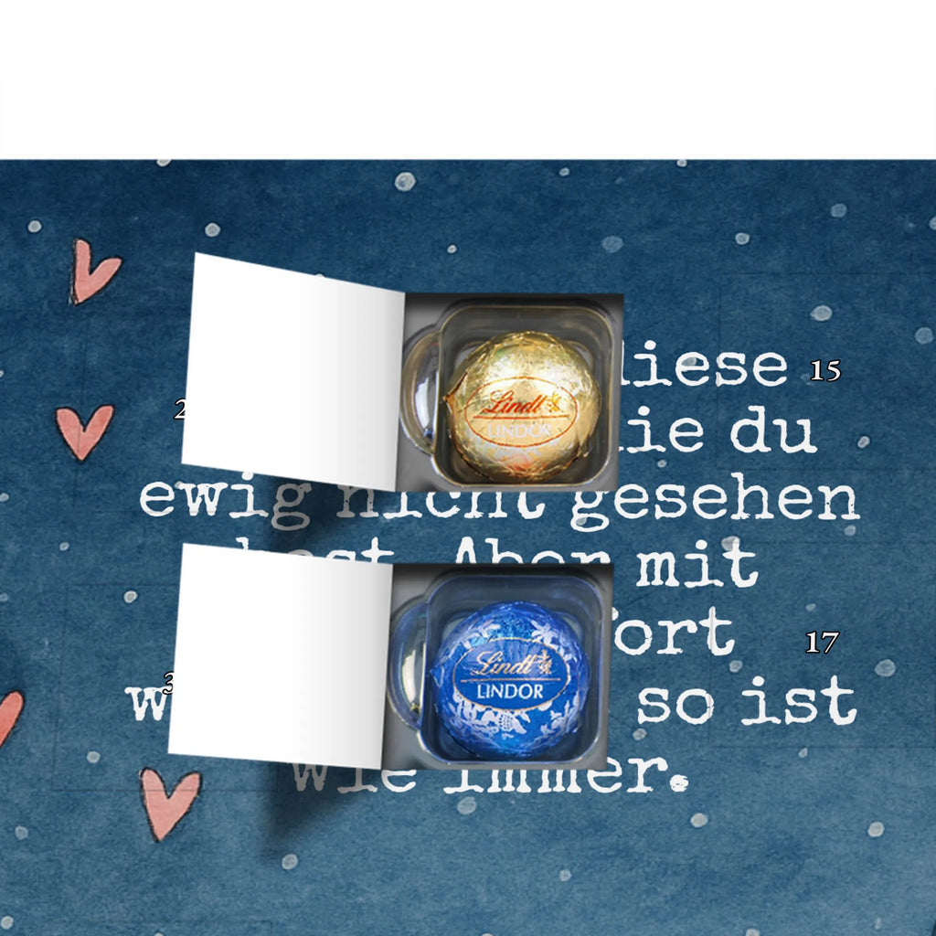 Chocolate advent calendar Icebear Embrace Design card, gift ideas, gifts, small animals, cute, cute animal motives, hand drawn, funny sayings, good mood, special gifts, animal lover