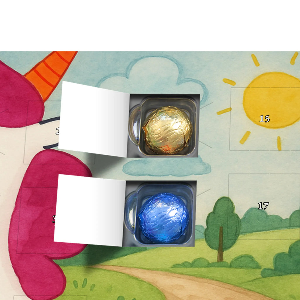 Chocolate advent calendar unicorn Suitcase Design adventure, suitcase, travel, holiday present, luggage, traveler gift