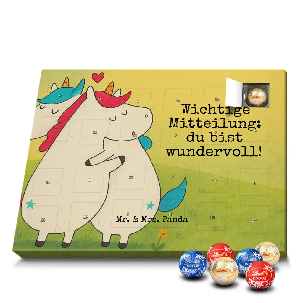 Chocolate advent calendar unicorn communication Design present, marriage, gift, witty, saying, valentine's day, Thank you