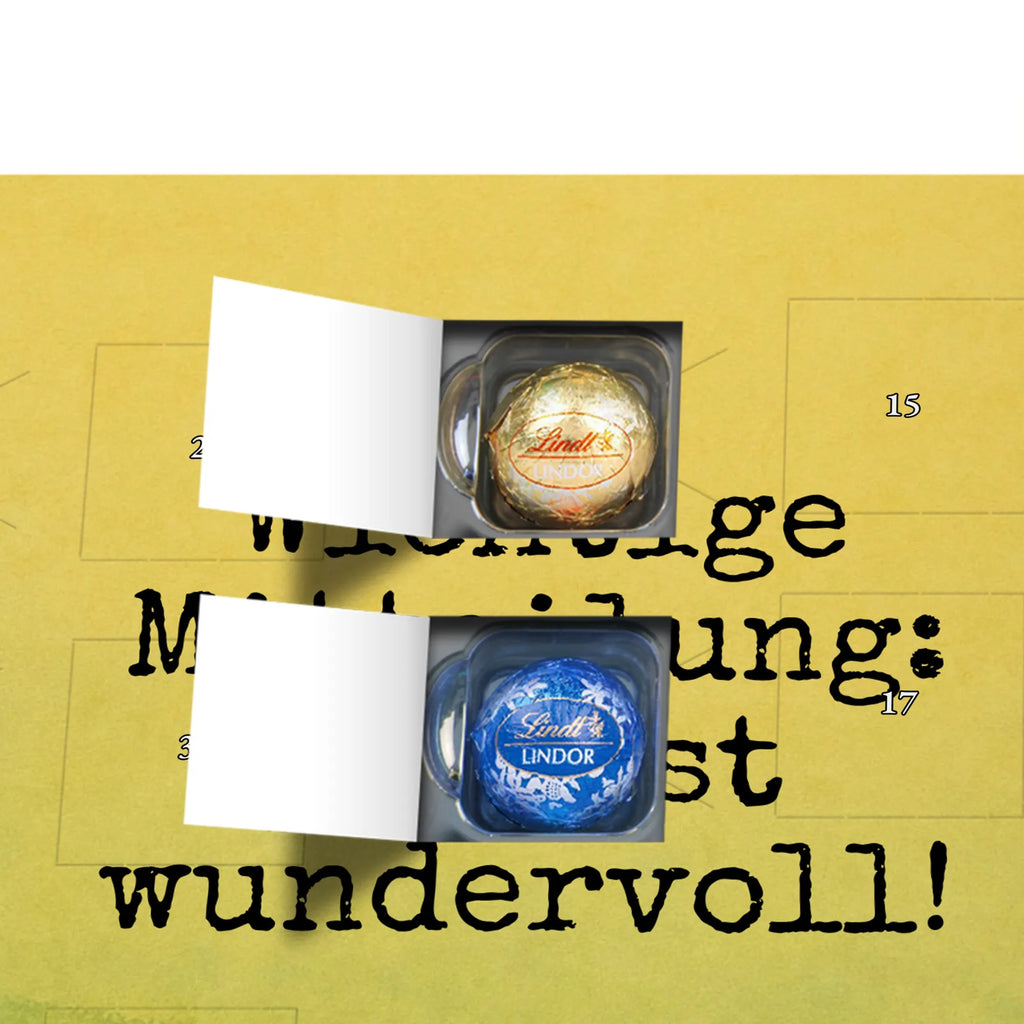 Chocolate advent calendar unicorn communication Design present, marriage, gift, witty, saying, valentine's day, Thank you