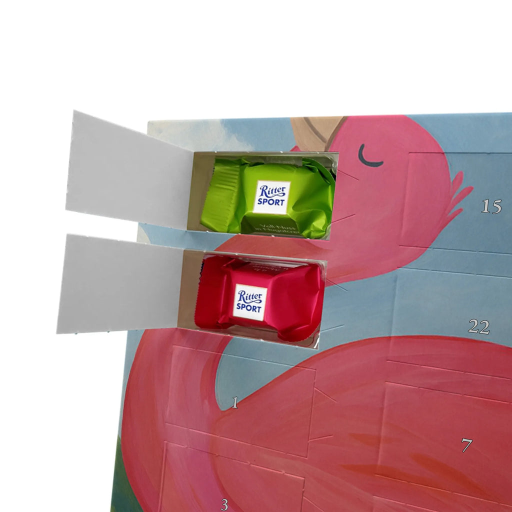 Chocolate advent calendar flamingo Proud Design children, gifts, gift idea, funny sayings, pink bird, bird of paradise, red, flamingo decoration, gift pink, adults, flamingo fans, vacation, unusual gifts in pink, pink gifts, girls gifts, small gifts, Caribbean feeling, self-love, proud, friend, best friend, joy, self-acceptance, daughter