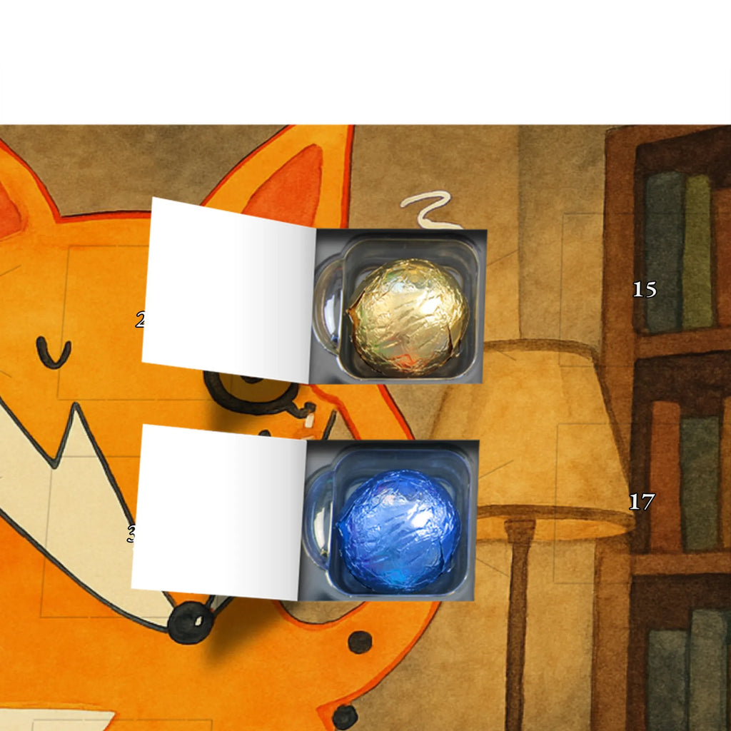 Chocolate advent calendar Fox lord Design animal lover, foxes, forest wildlife, clever as a fox, words of consolation, motivation saying, problem solving, saying funny, lovesickness gift