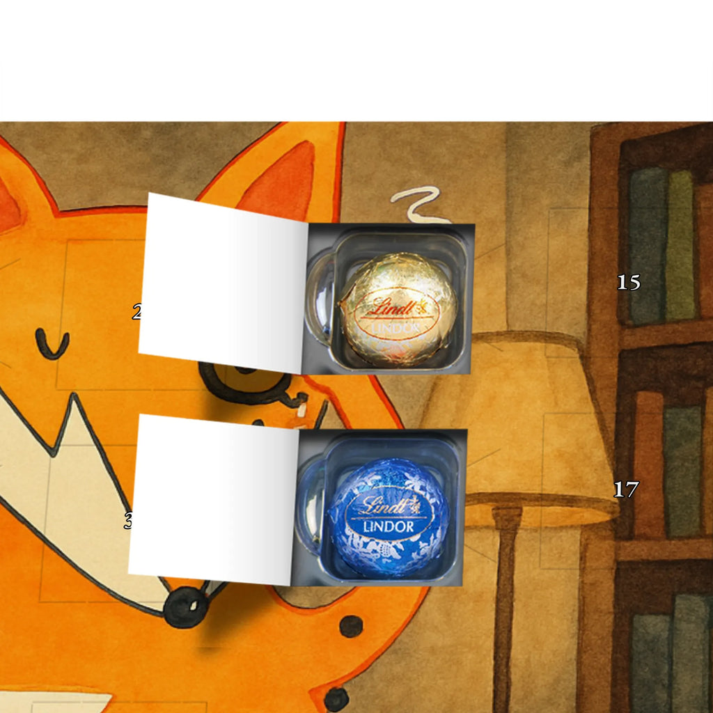 Chocolate advent calendar Fox lord Design animal lover, foxes, forest wildlife, clever as a fox, words of consolation, motivation saying, problem solving, saying funny, lovesickness gift