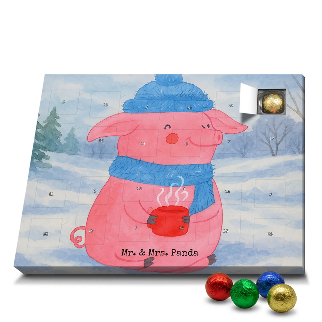 Chocolate advent calendar piggy Mulled wine Design Christmas time, snow, mulled wine, Christmas market, drunk, saying