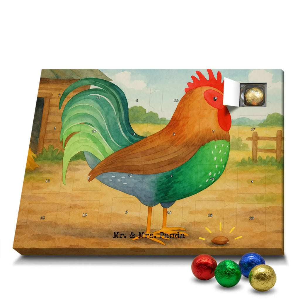 Chocolate advent calendar Faucet grain Design farm, farm animals, animals, nature, eggs, hen, corn, cock