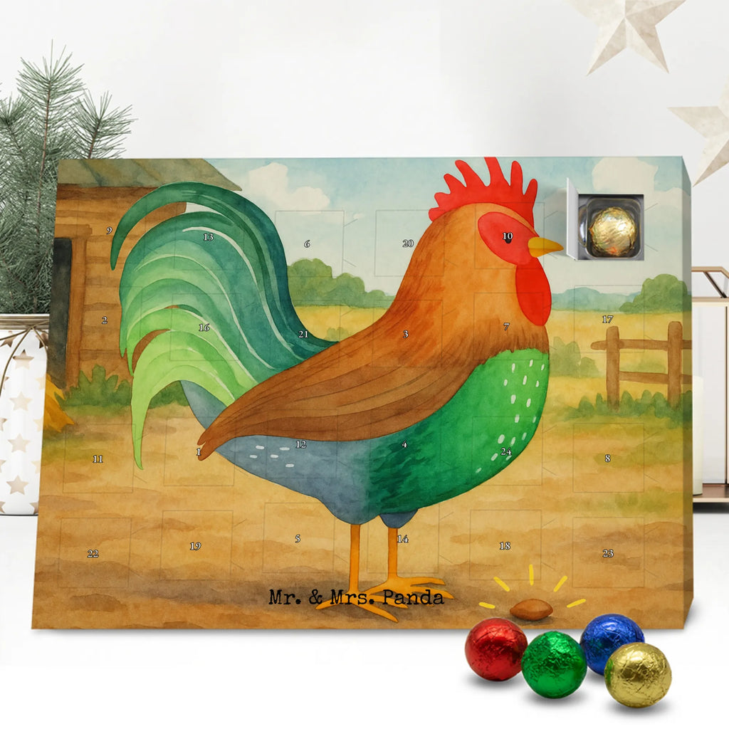 Chocolate advent calendar Faucet grain Design farm, farm animals, animals, nature, eggs, hen, corn, cock