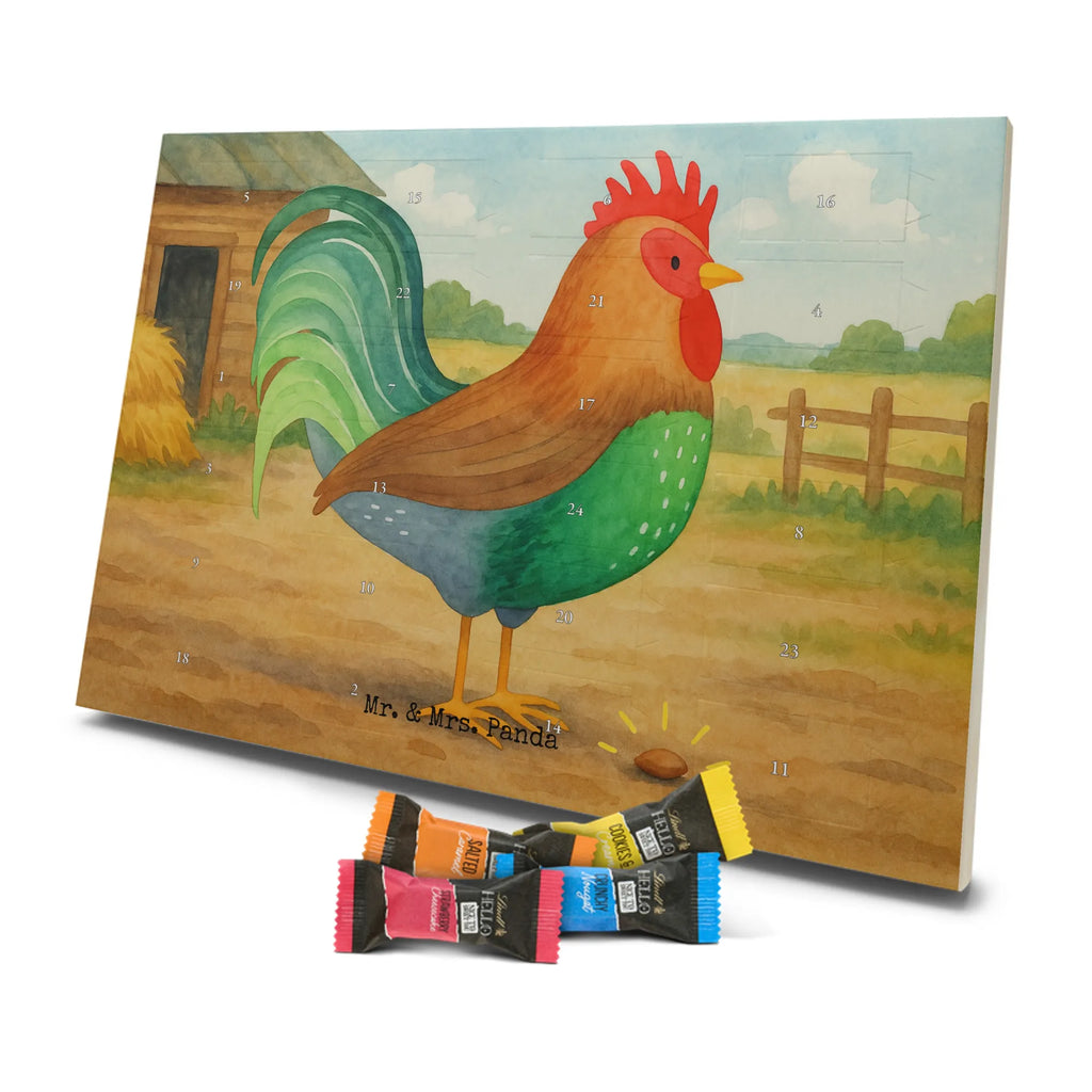 Chocolate advent calendar Faucet grain Design farm, farm animals, animals, nature, eggs, hen, corn, cock