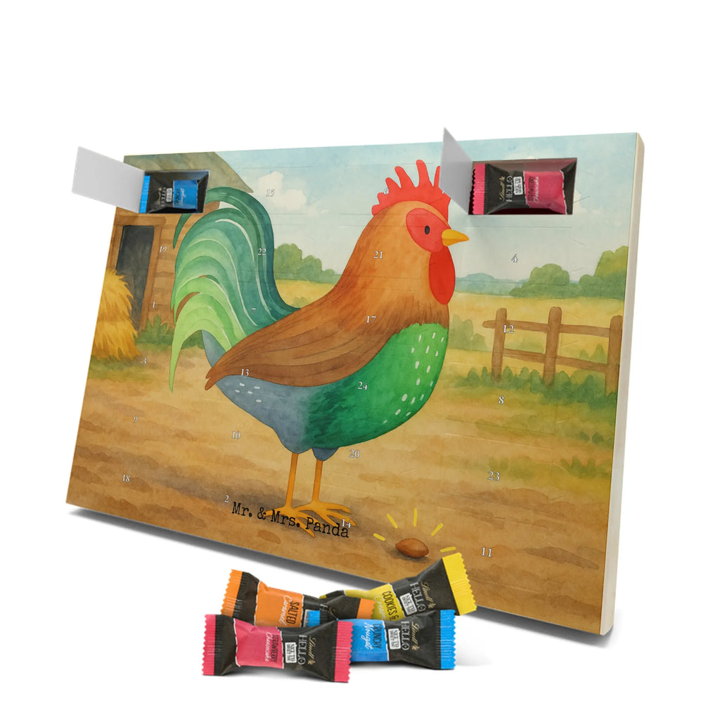 Chocolate advent calendar Faucet grain Design farm, farm animals, animals, nature, eggs, hen, corn, cock