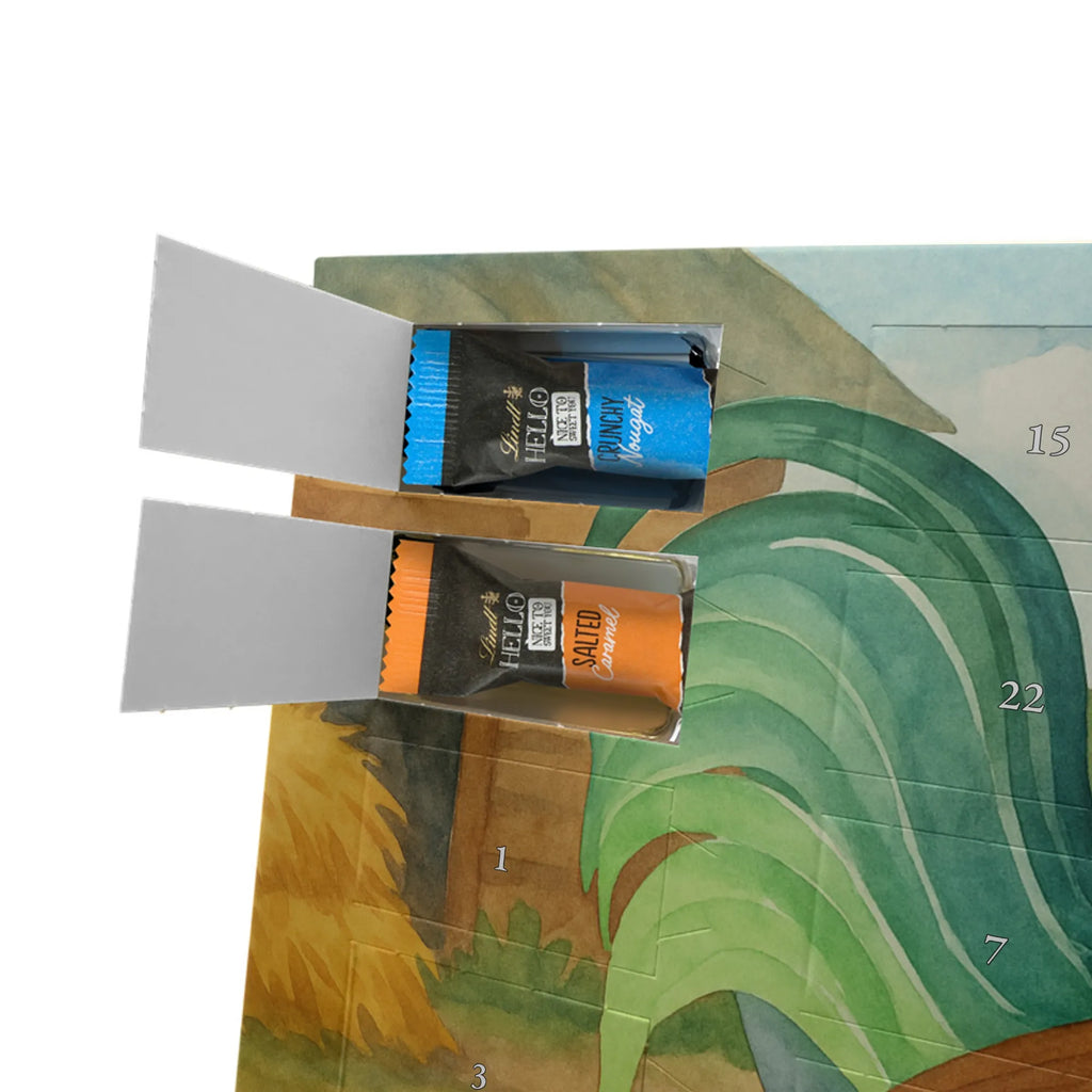 Chocolate advent calendar Faucet grain Design farm, farm animals, animals, nature, eggs, hen, corn, cock