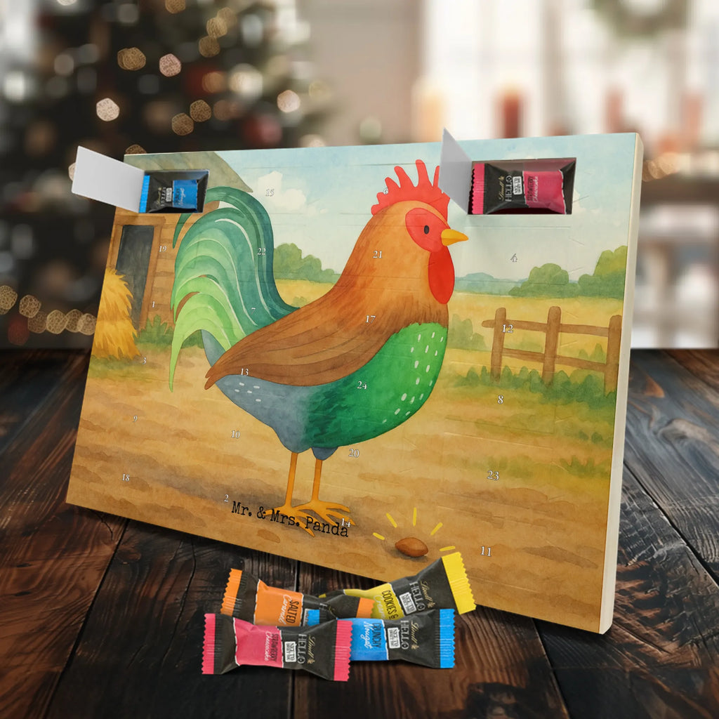 Chocolate advent calendar Faucet grain Design farm, farm animals, animals, nature, eggs, hen, corn, cock