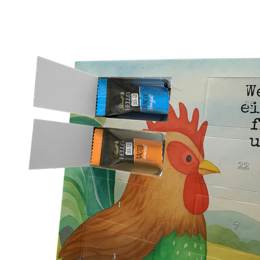 Chocolate advent calendar Faucet grain Design farm, farm animals, animals, nature, eggs, hen, corn, cock