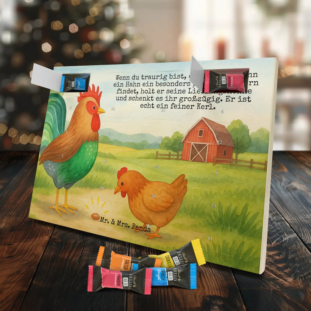 Chocolate advent calendar Faucet grain Design farm, farm animals, animals, nature, eggs, hen, corn, cock