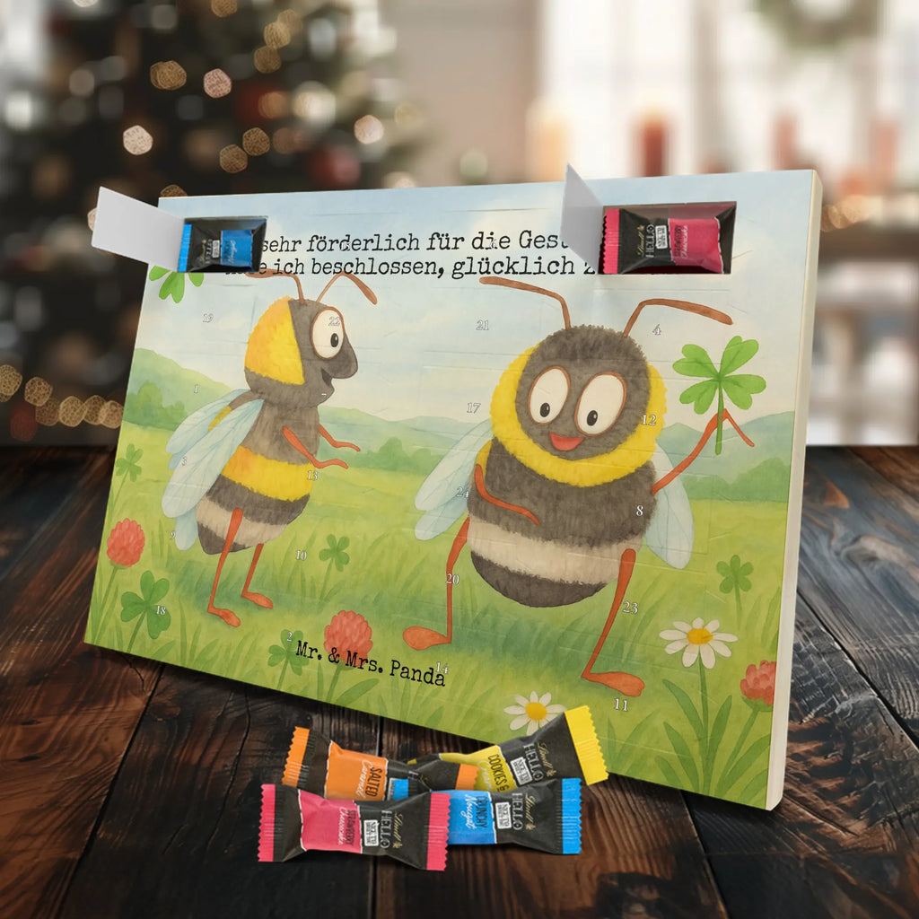 Chocolate advent calendar bumblebees shamrock Design card, gift ideas, gifts, small animals, cute, cute animal motives, hand drawn, funny sayings, good mood, special gifts, animal lover, bumblebee, saying happy, saying positive, saying beautiful, bee decoration, be happy, become happy