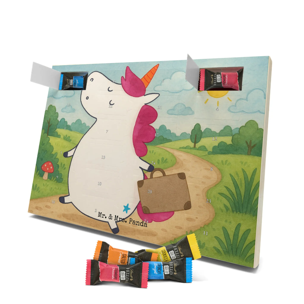 Chocolate advent calendar unicorn Suitcase Design adventure, suitcase, travel, holiday present, luggage, traveler gift