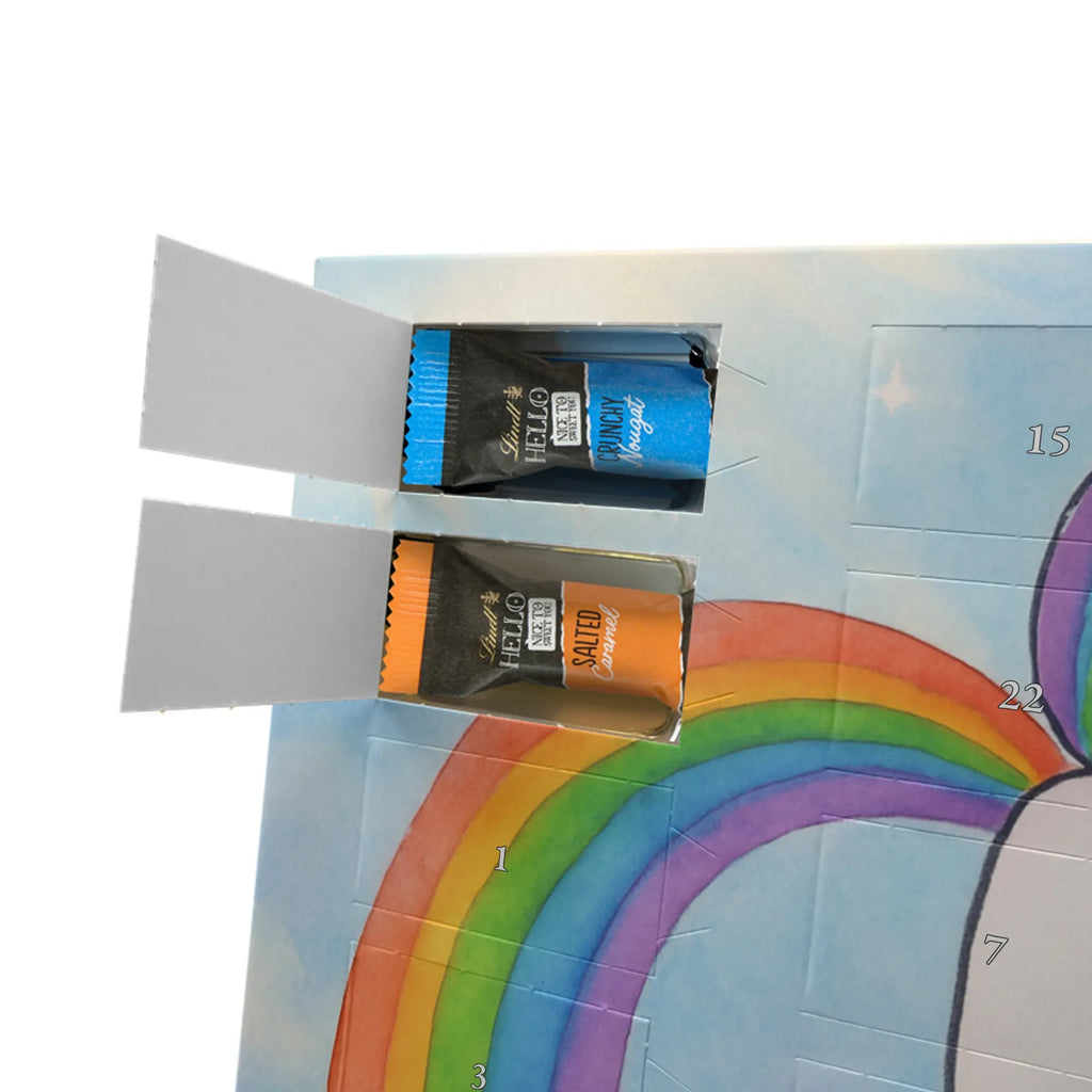 Chocolate advent calendar unicorn Pegasus Design saying fun, growing up, pegasus, playing, unicorn love, reality, rainbow
