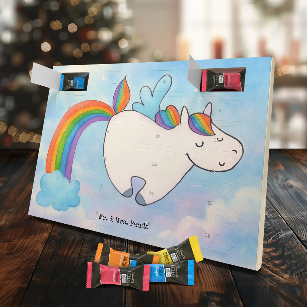 Chocolate advent calendar unicorn Pegasus Design saying fun, growing up, pegasus, playing, unicorn love, reality, rainbow