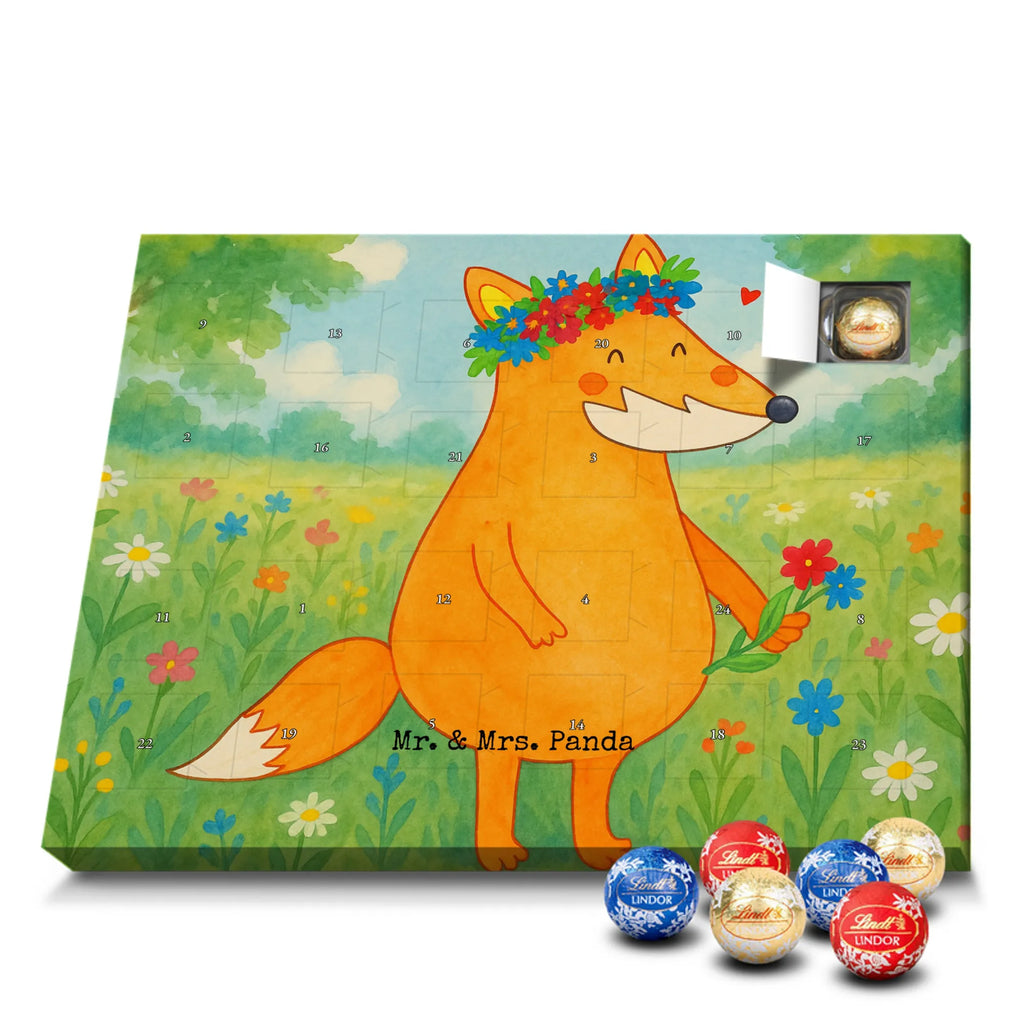 Chocolate advent calendar Fox Flower Design animal lover, foxes, forest wildlife, clever as a fox, joy, flower, fox girl, proof of love, girlfriend, flowers, self-love, flower girl, me, girlfriends