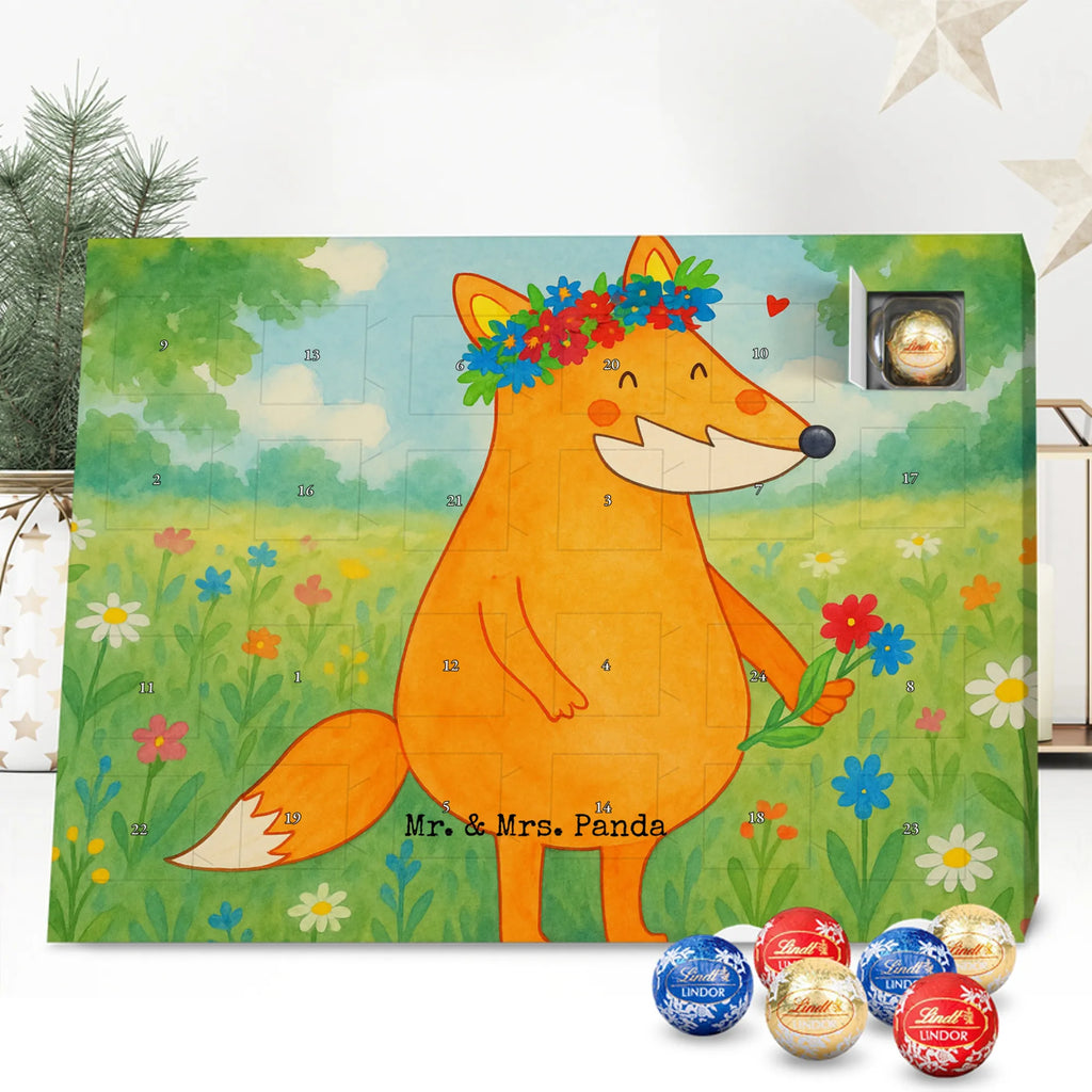 Chocolate advent calendar Fox Flower Design animal lover, foxes, forest wildlife, clever as a fox, joy, flower, fox girl, proof of love, girlfriend, flowers, self-love, flower girl, me, girlfriends