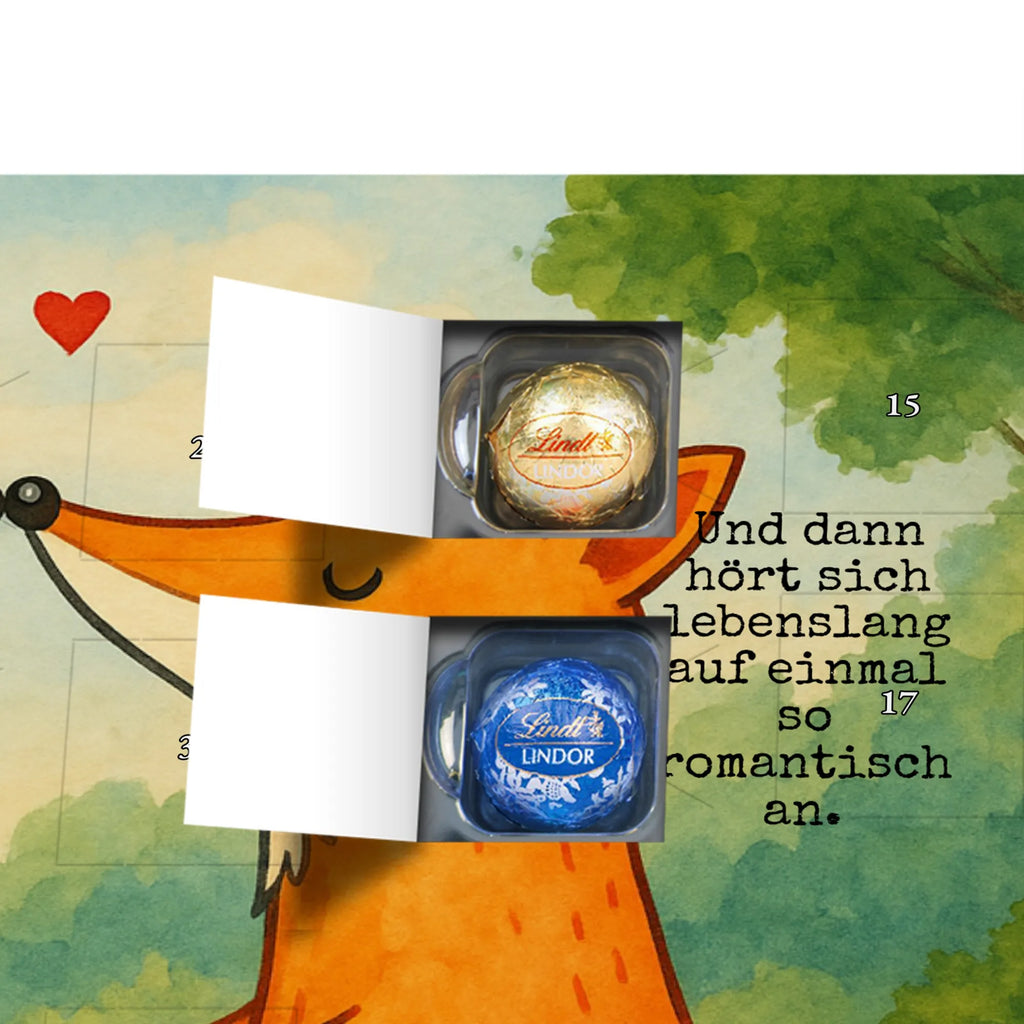 Chocolate advent calendar foxes Love Design animal lover, foxes, forest wildlife, clever as a fox, couple, lovers, proof of love, fiancée, husband, girlfriend, marriage, wife, boyfriend