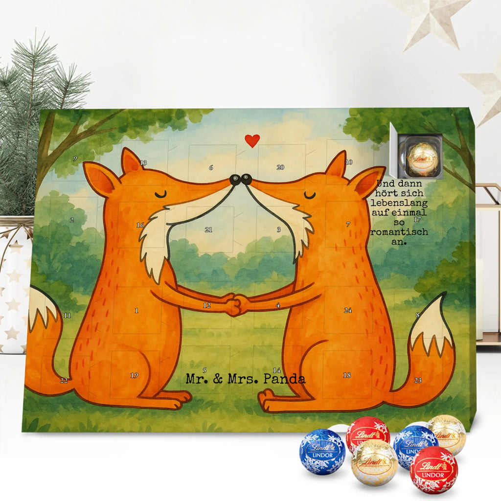 Chocolate advent calendar foxes Love Design animal lover, foxes, forest wildlife, clever as a fox, couple, lovers, proof of love, fiancée, husband, girlfriend, marriage, wife, boyfriend